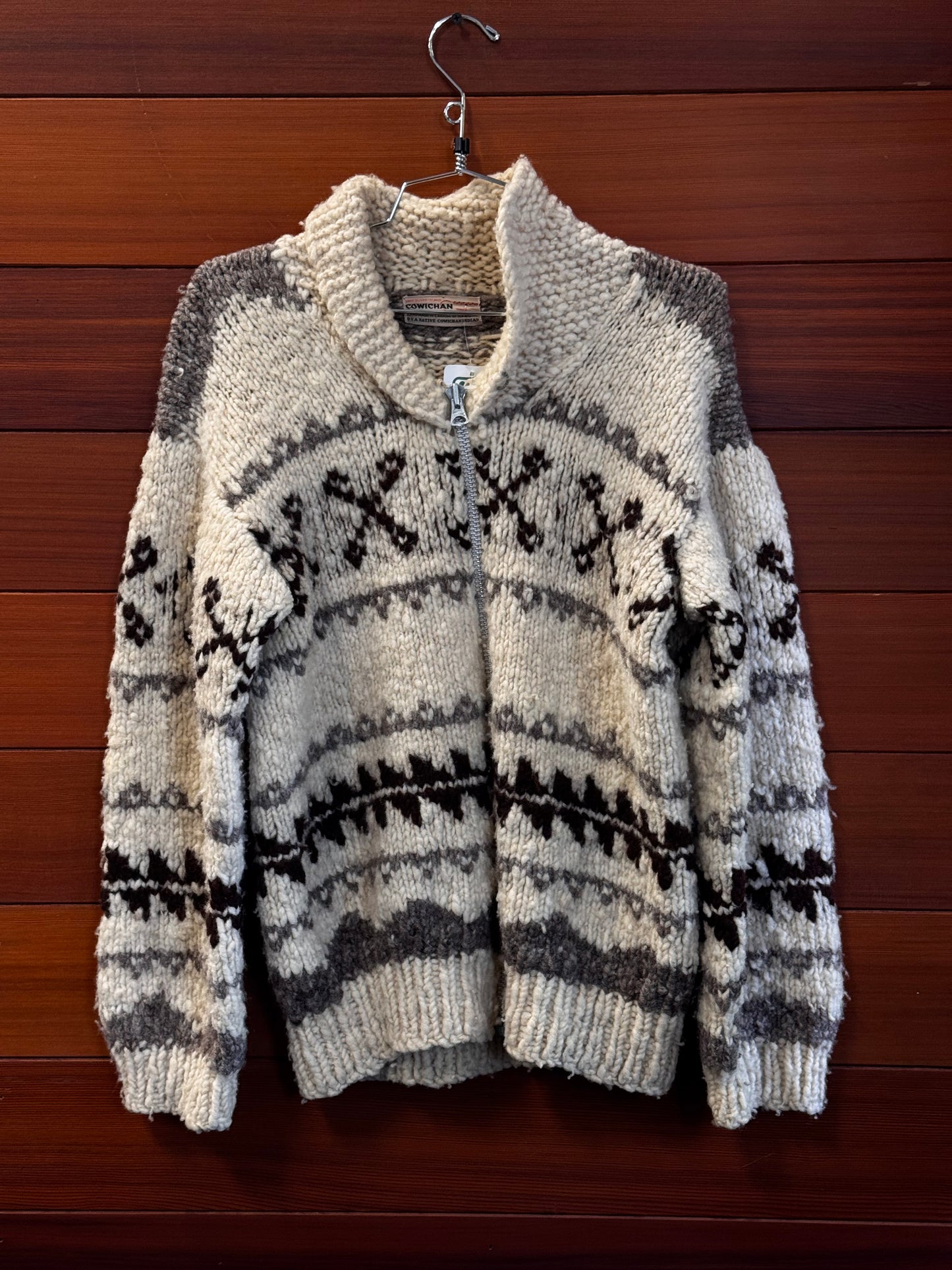 Authentic Native Cowichan Peoples made Handknit sweater, S?, Great