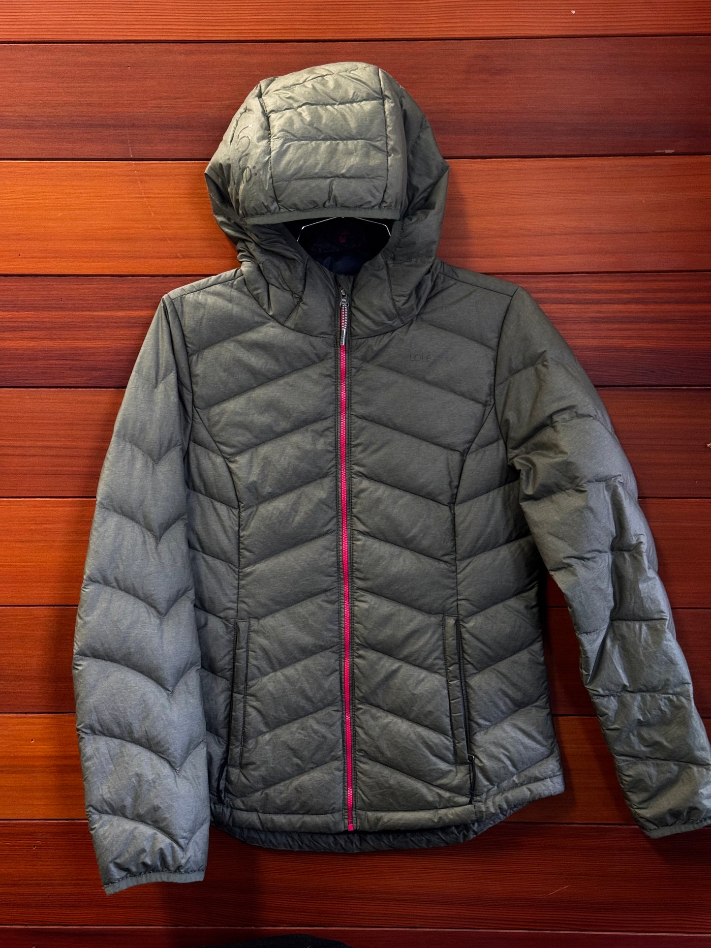 Lole Down puffer jacket, S, Good - Stain on neck