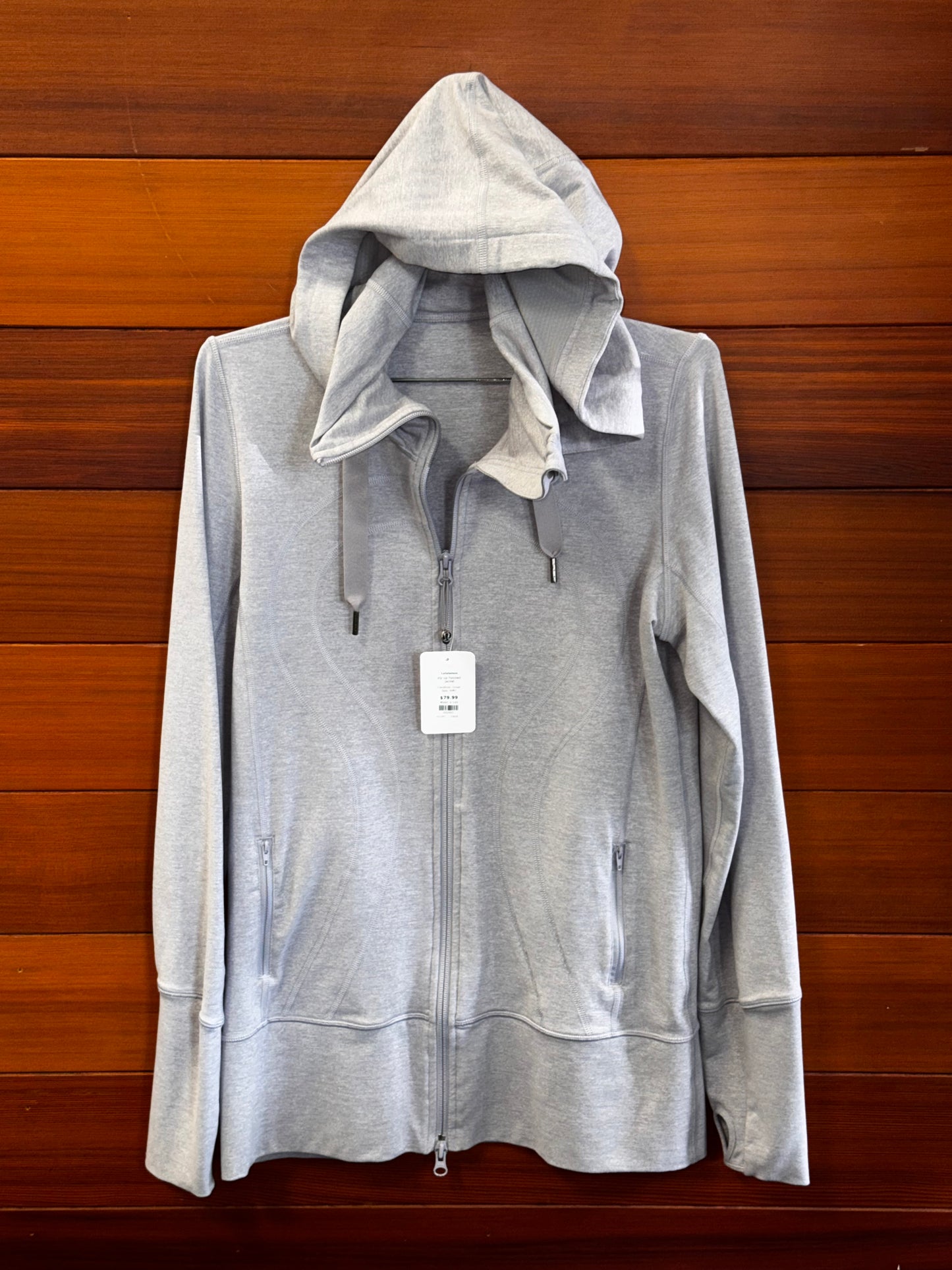 Lululemon zip up hooded jacket, WM?, Great