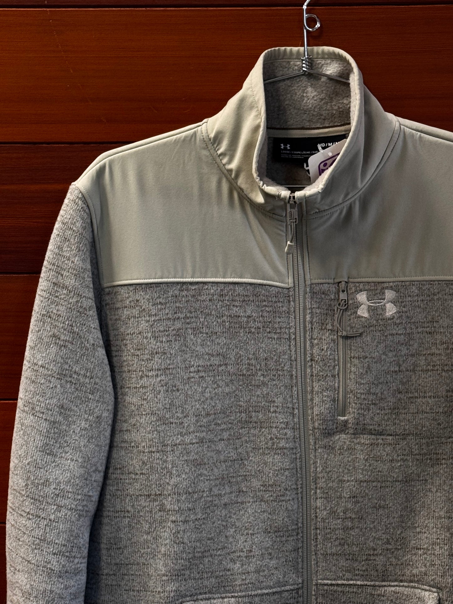 UnderArmour Fleece Zip up, MM, Excellent