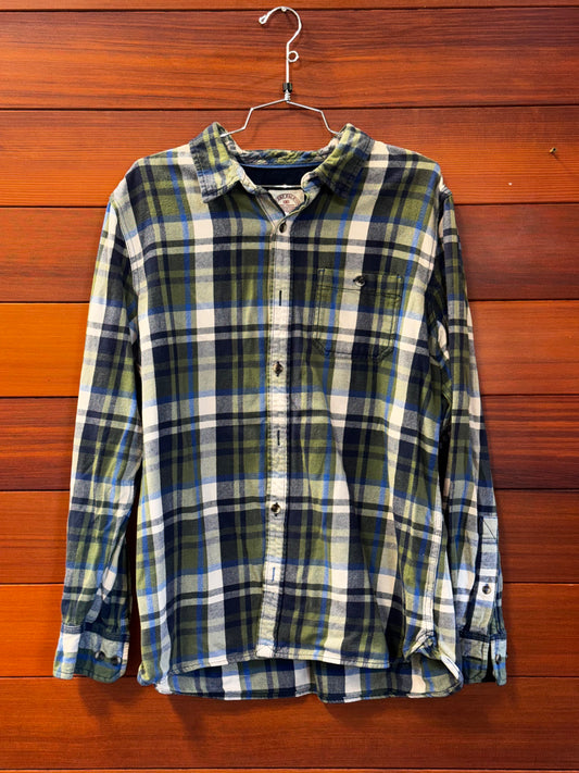Fat face  plaid flannel button up, L, fair