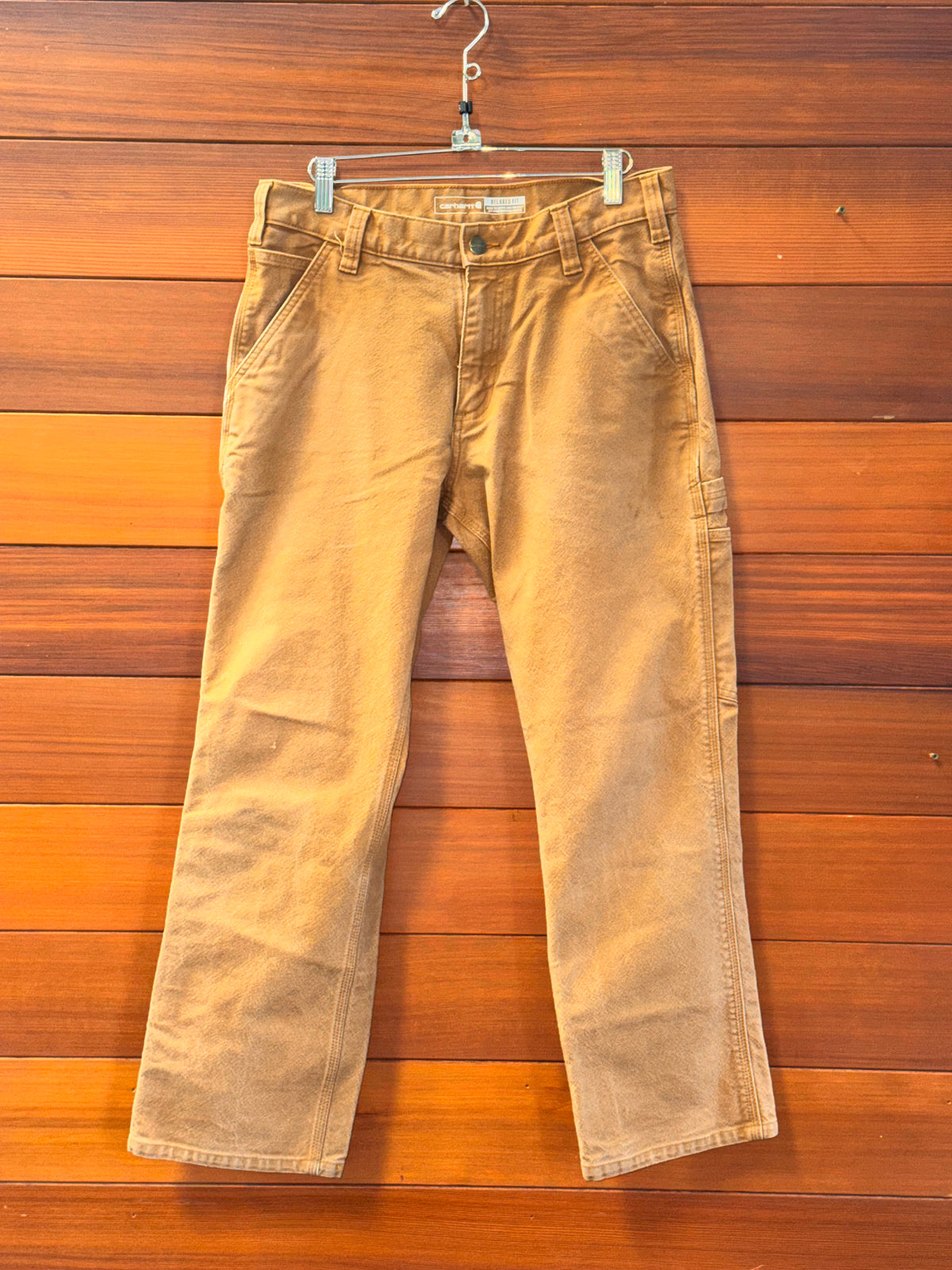 Carhartt rugged flex relaxed fit work, 31X28, Good - Stain on front
