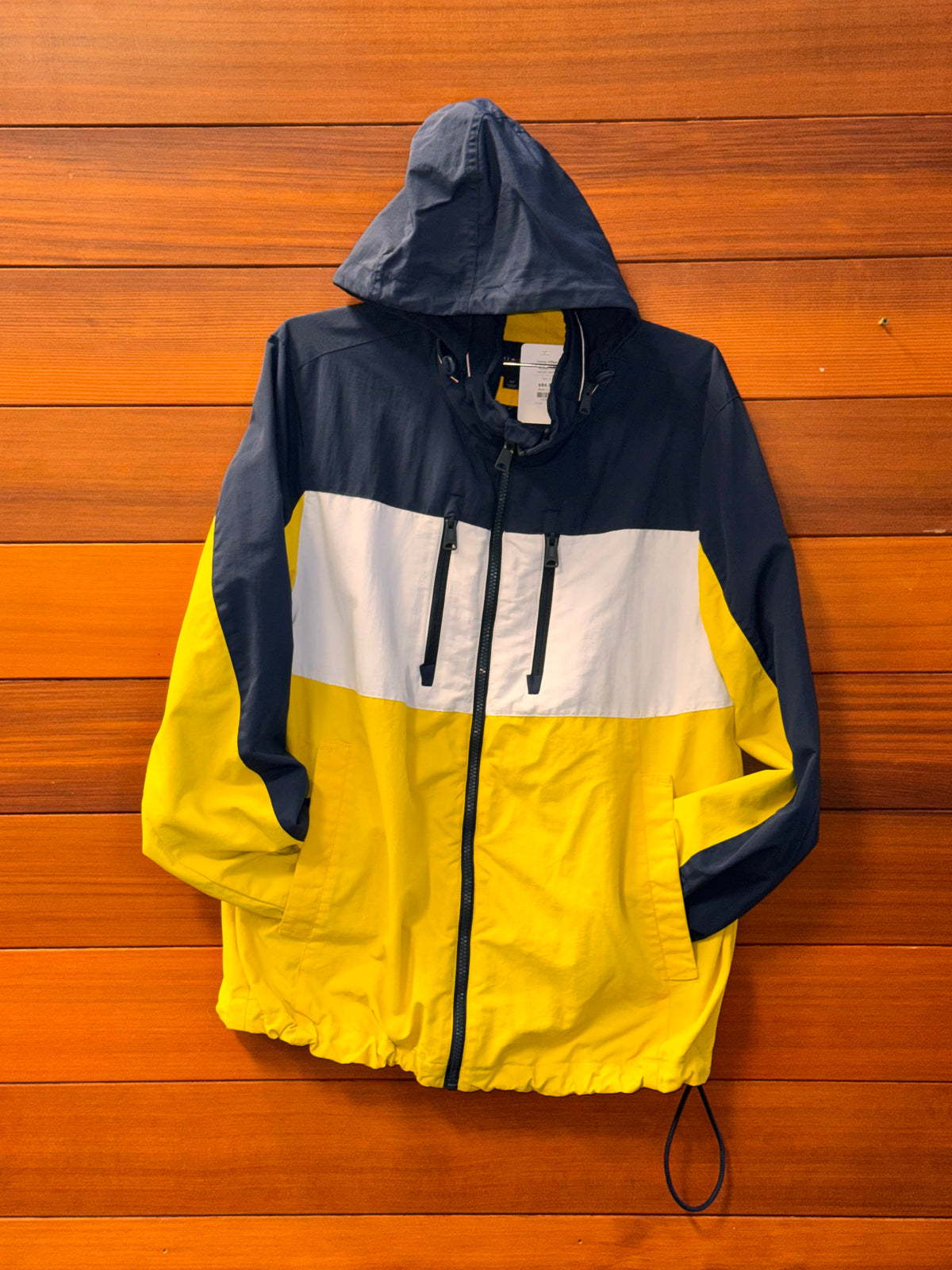 Tommy Hilfiger colour block relaxed mid weight jacket, S, Fair - staining at sleeve