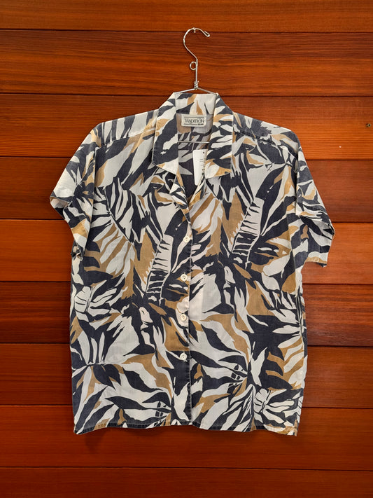 Sears Tradition Floral button up shirt, S?, Good