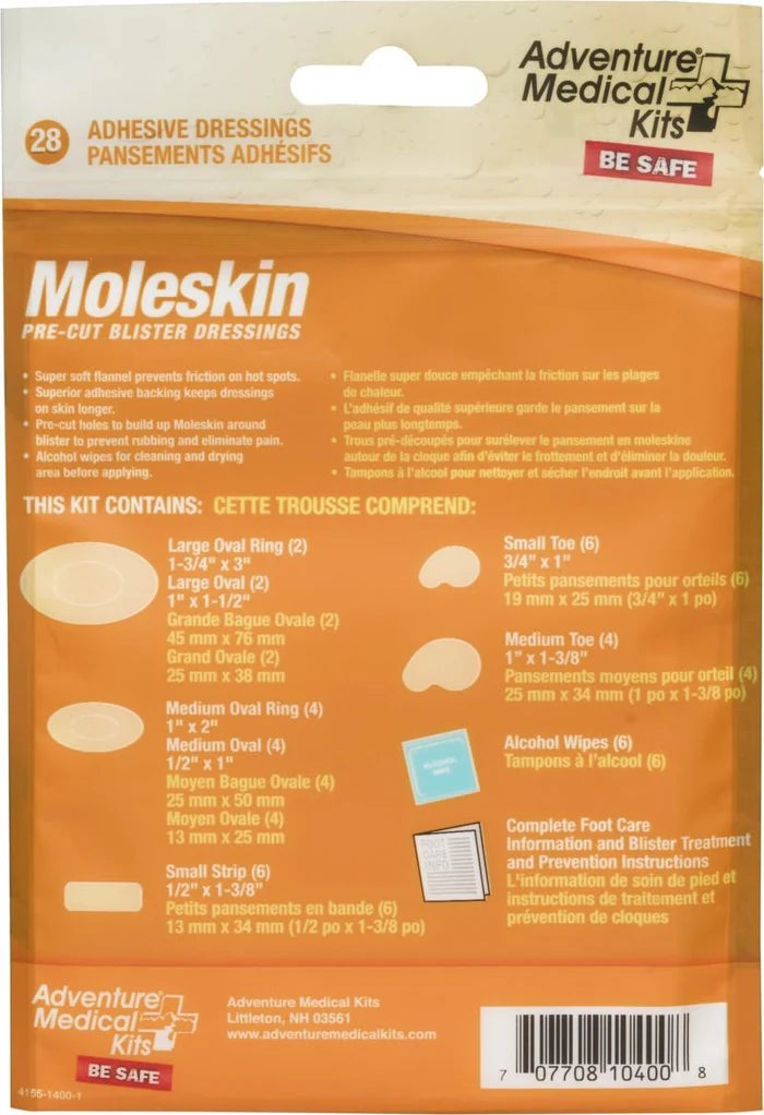 AMK Moleskin blister dressings, 28 count, New